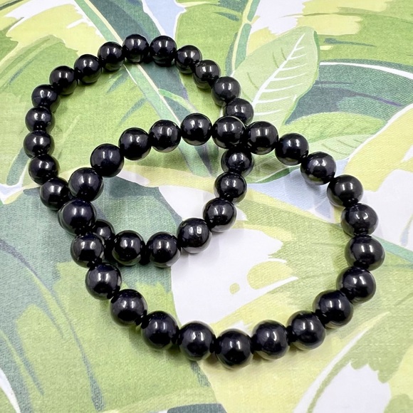 Rockyu Men's Black Onyx Constellation Bracelet – 12 Zodiac Beads, Stretch Fit, 8mm - View #4